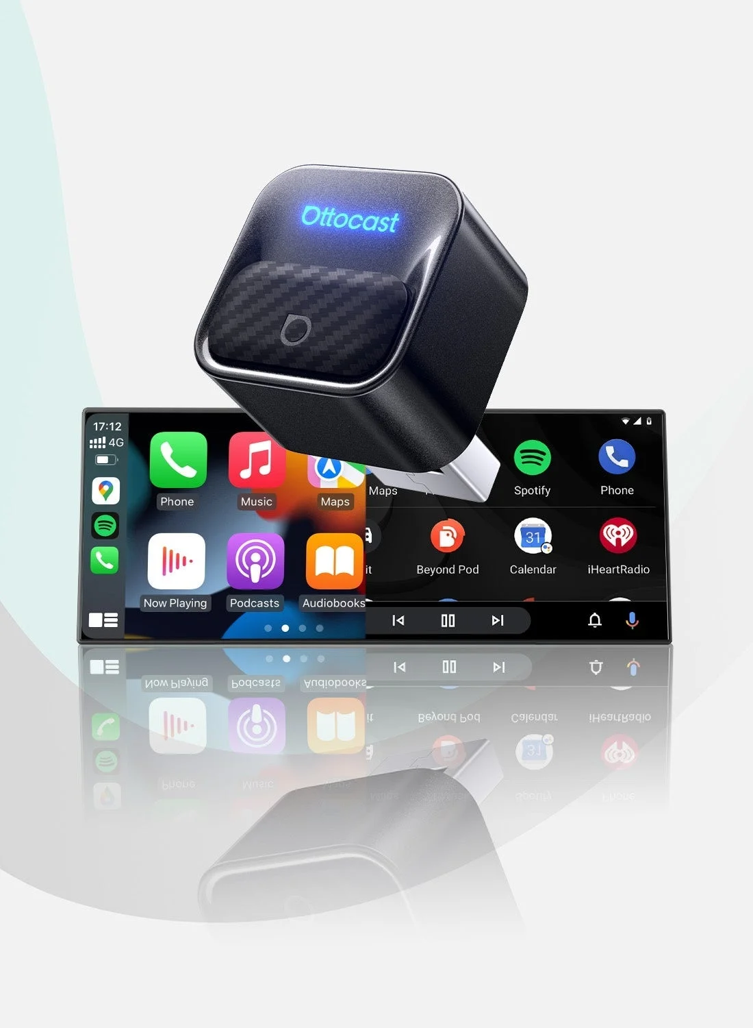 Wireless CarPlay and Android Auto Adapter Premium Plug and Play Car Connectivity Module (WiFi 6, Bluetooth 5.4, One-Touch Switching) 6gfzh