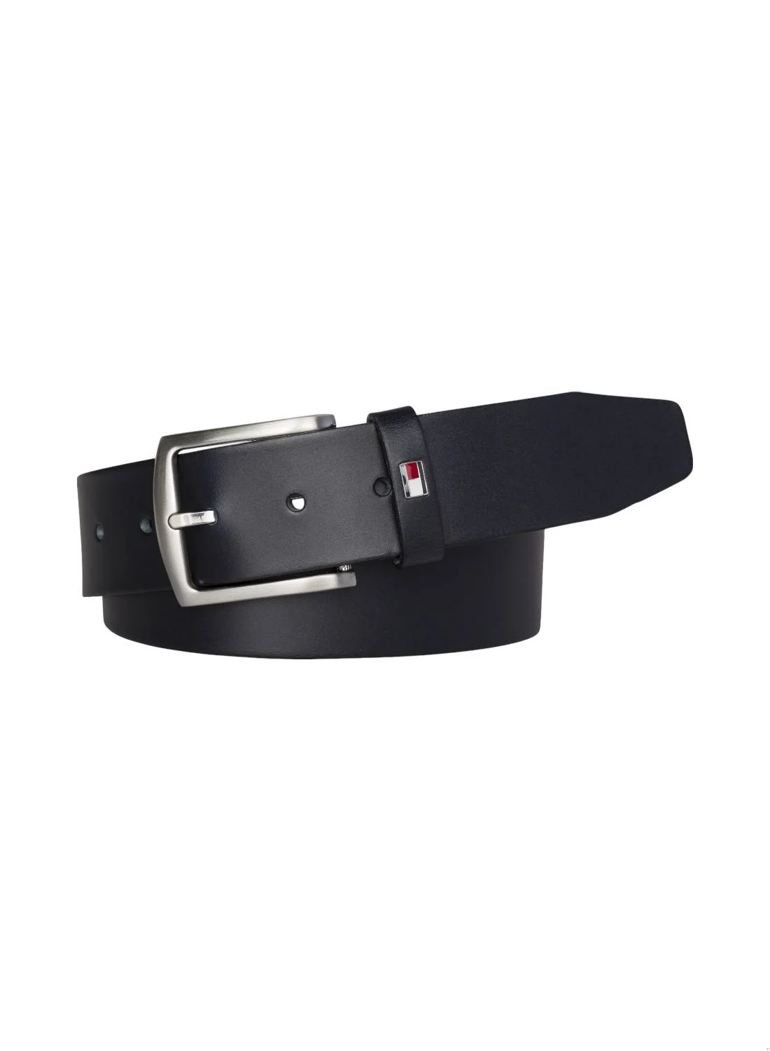Premium Leather Belt with Flag Logo Detail (Unisex, Adjustable Length) mbmb3