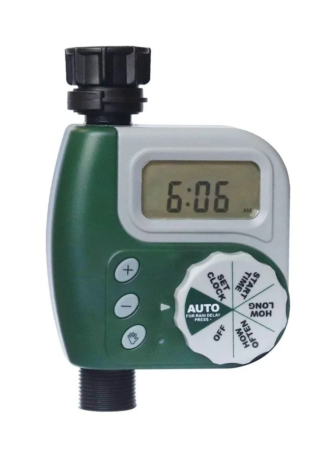 Rock Pow Automatic Hose Water Timer (Green, 1 Unit) - Premium Irrigation Controller for Garden Lawn Care z5u6e