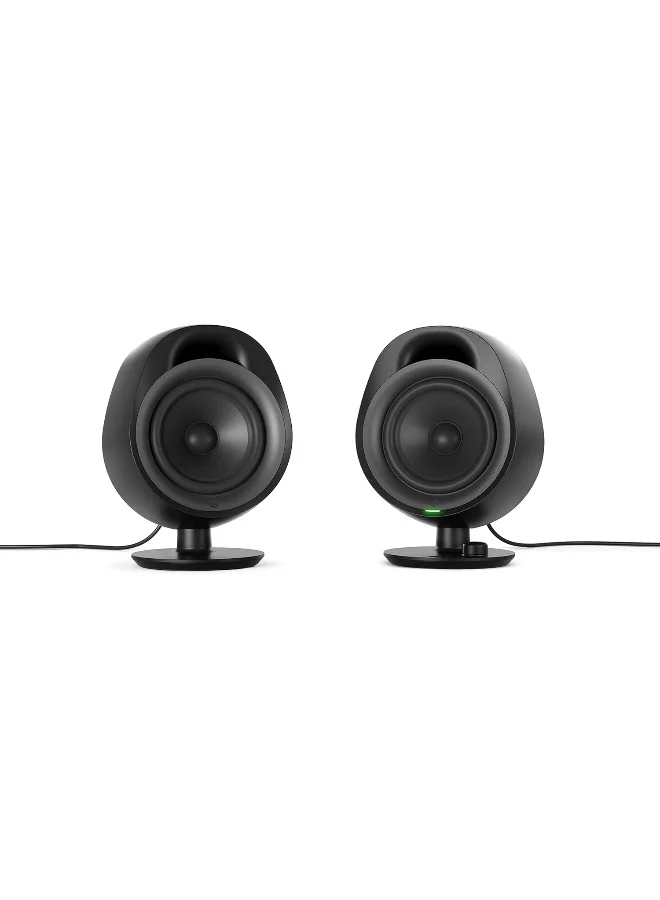 Premium 2.0 Gaming Speakers Full-Range Desktop Audio System with Bluetooth and 3.5mm Aux Connectivity (Black, 4-inch Drivers) lpk8j