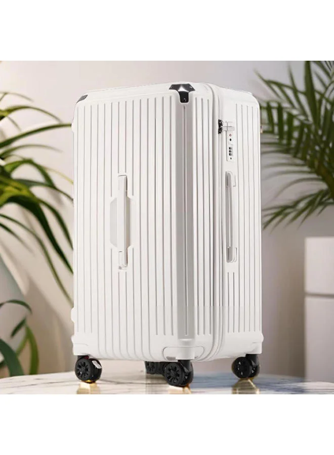 Sgg Premium Large Capacity Travel Luggage with 360¡ã Spinner Wheels (White, 26 Inch) 2l7is