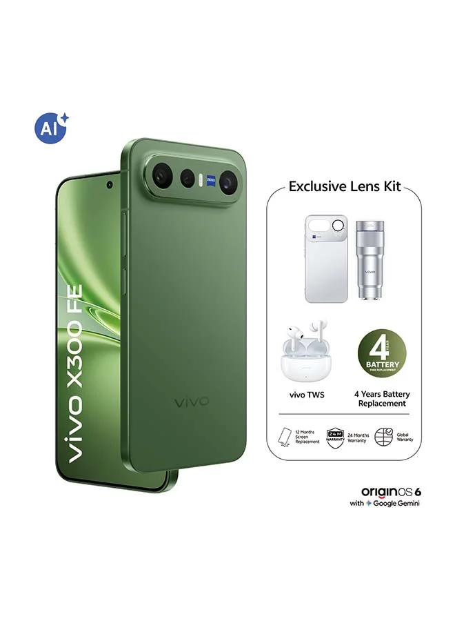 Premium 5G Smartphone Dual SIM 12GB RAM 512GB Storage with Professional Lens Kit and Wireless Earbuds (Green, 6.31-inch) xxevt
