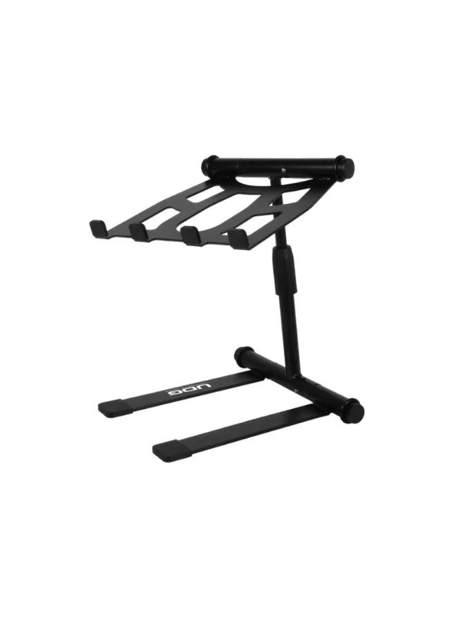 Premium Foldable Laptop Stand for DJs and Producers (Black, Adjustable Height) f0676