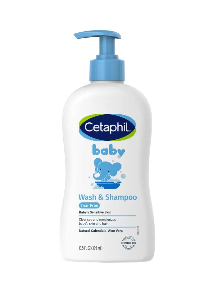 Gentle Baby Wash and Shampoo with Organic Calendula Extract (399 mL) sdjyr