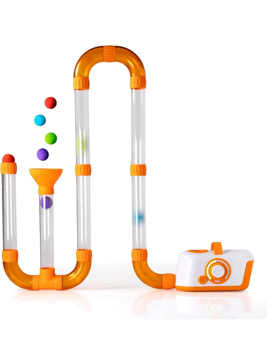 Fat Brain Toys Air Toobz Air Powered STEM Learning Activity Set with LED Indicators (Multicolor, 45.7 x 36.2 x 17.8 cm) 2dim6