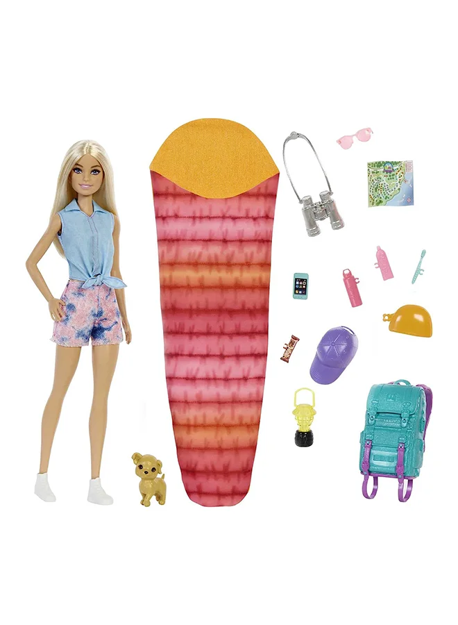 Fashion Doll Malibu Camping Adventure Playset with 10+ Accessories (Kids, Plastic) t1ju1