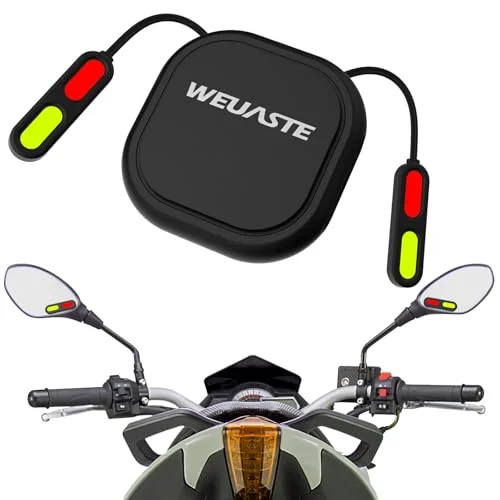WEUASTE Motorcycle Blind Spot Detection System 24GHz Radar Sensor with Visual Indicators for Enhanced Road Safety (Universal Fit) tw5s3