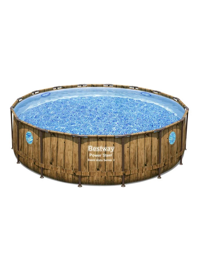 Premium Steel Frame Swimming Pool Set Durable Outdoor Backyard Pool (488x122cm) xhd33