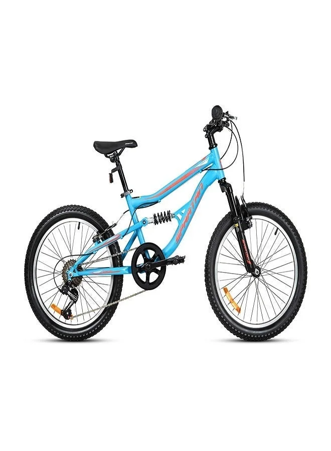 Spartan Mach Kids Mountain Bike 7-Speed Adjustable Seat (Turquoise, 20-Inch Wheel) 1peae