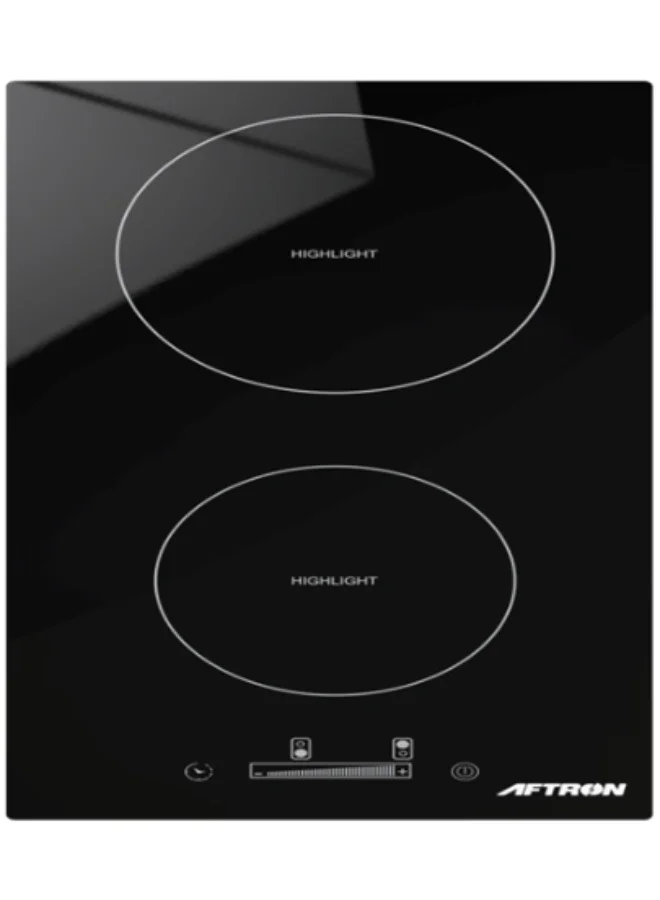 AFTRON Built-In Vitro Ceramic Hob 2-Zone Electric Cooktop (Black, 30 cm) xs96s