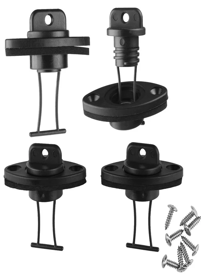 Premium Kayak Drain Plug Kit Threaded Scupper Bung Stoppers with Gaskets and Screws (4 Pack) ylelm