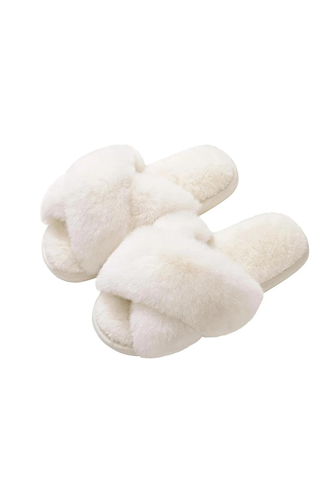 Mon Ami Women's Memory Foam Fuzzy Slippers Open Toe Soft Warm House Shoes (Pink, 38-39 EU) zit0x