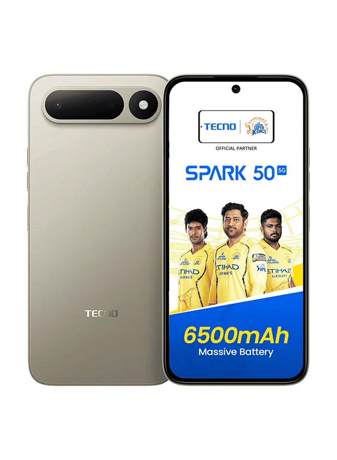 TECNO Spark 50 5G Smartphone 8GB RAM 256GB Storage (Champagne Gold, 6.78-inch Display) rbkqj