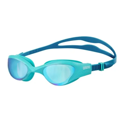 Premium Swim Goggles Mirror Lens Watertight Seal Anti-Fog Professional Swimming Eyewear for Men and Women (Blue, One Size) x43sg