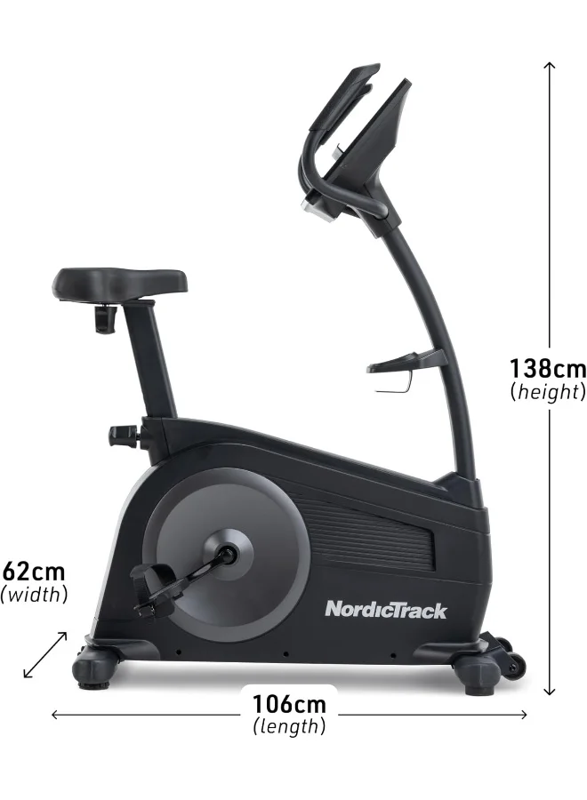 Premium Upright Exercise Bike for Home Fitness Training (Black) tv8he