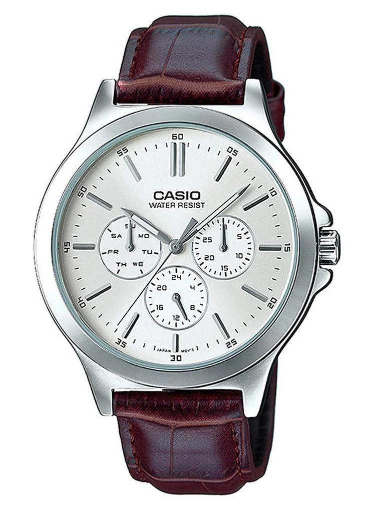 Premium Men Analog Leather Watch Classic Business Wristwatch (Brown, 40 mm) 3xb07