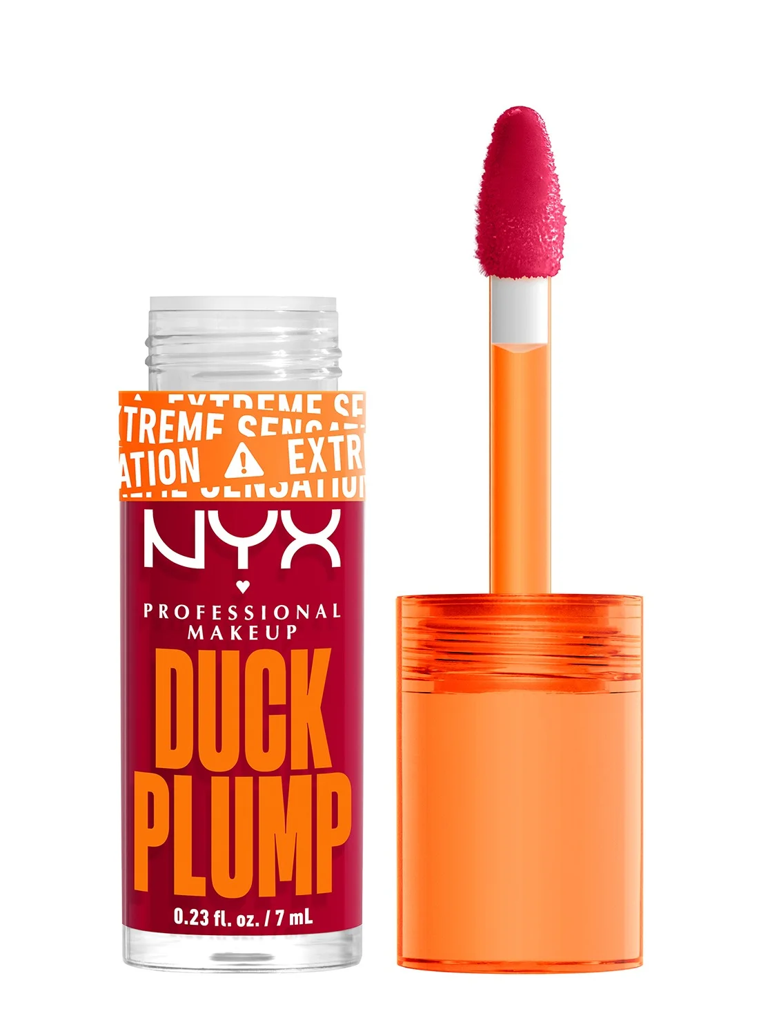 NYX Professional Makeup Duck Plump Lip Plumping Lacquer High-Shine Gloss (Hall Of Flame, 6.8 mL) mtr0v