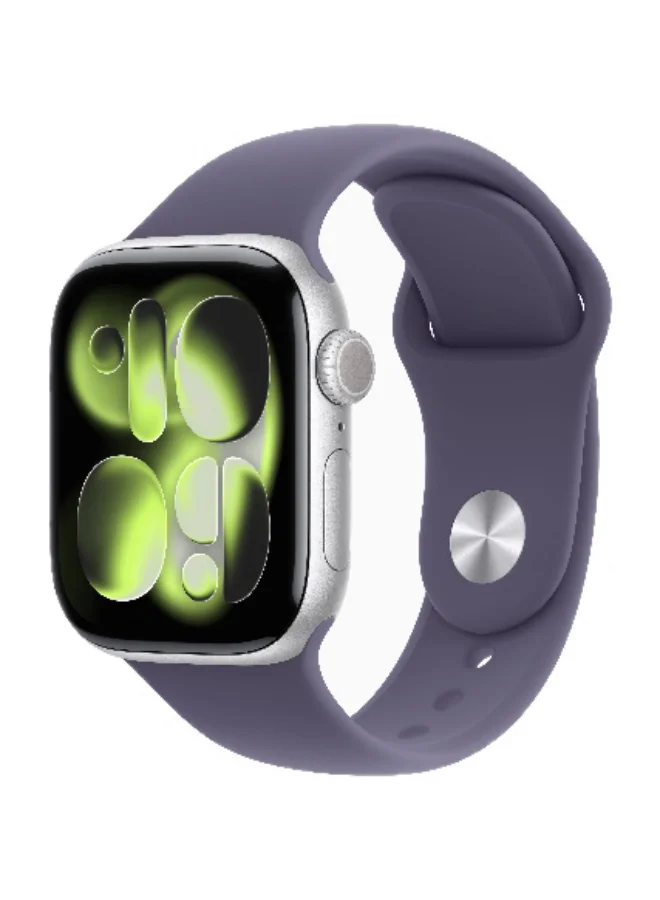 Premium Smart GPS Sport Watch 42mm Aluminium Case with Purple Fog Band (Silver, 42mm) 02ztz
