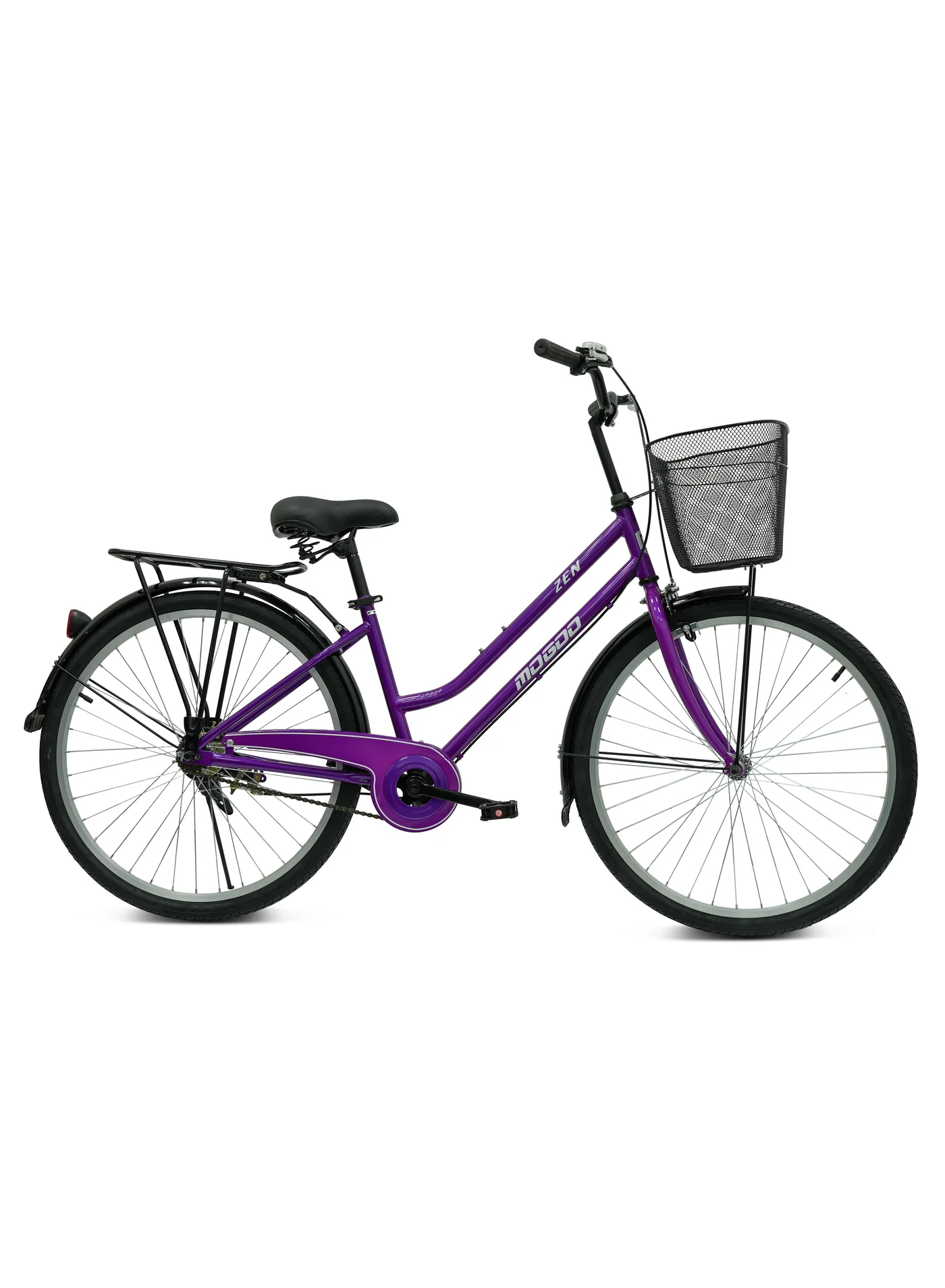 MOGOO Zen City Bike Premium Urban Commuter Bicycle with Adjustable Seat (Purple, 26-Inch) vm7mg