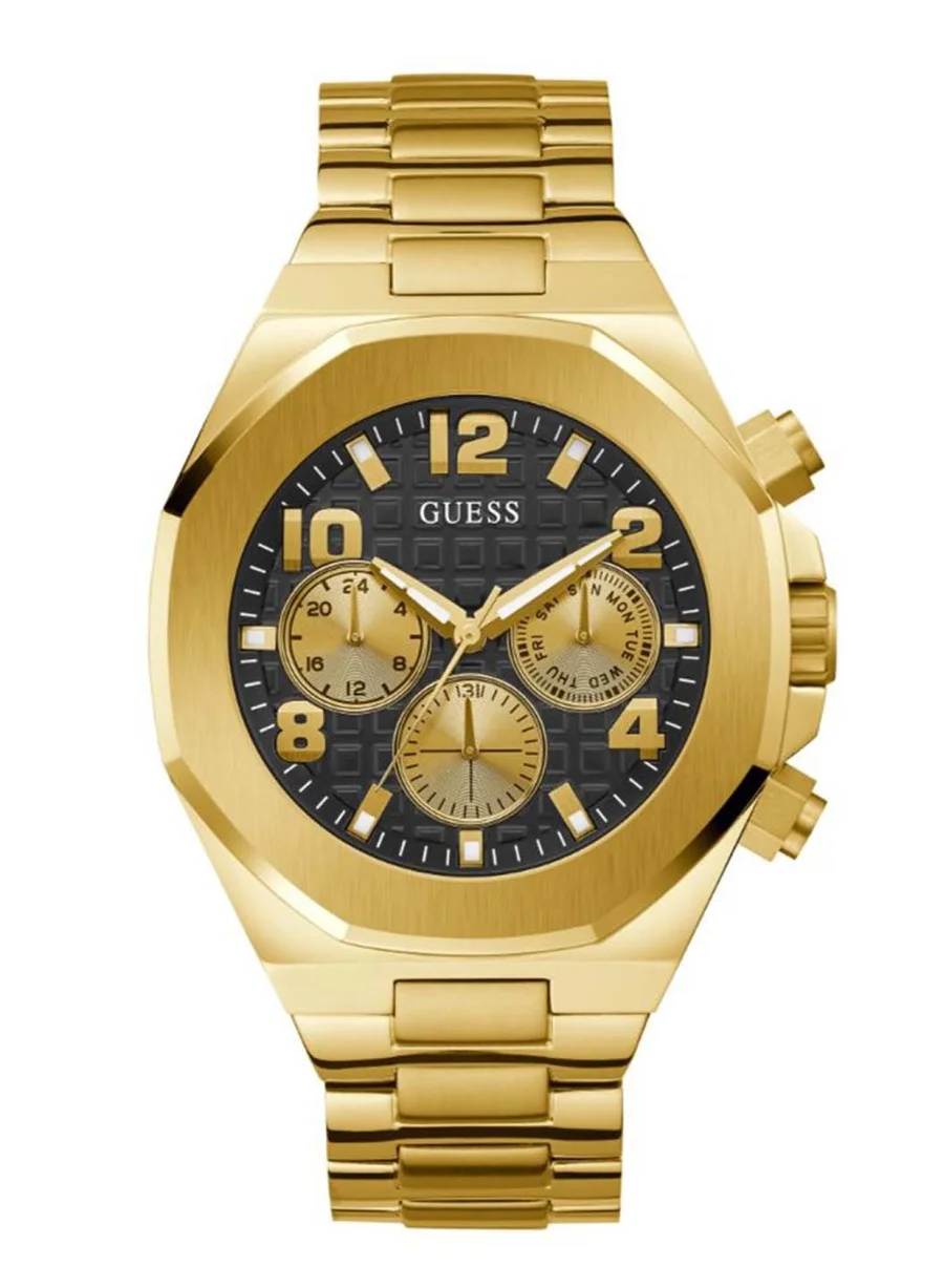 Premium Chronograph Gold Stainless Steel Watch for Men (46mm) 3dvxh