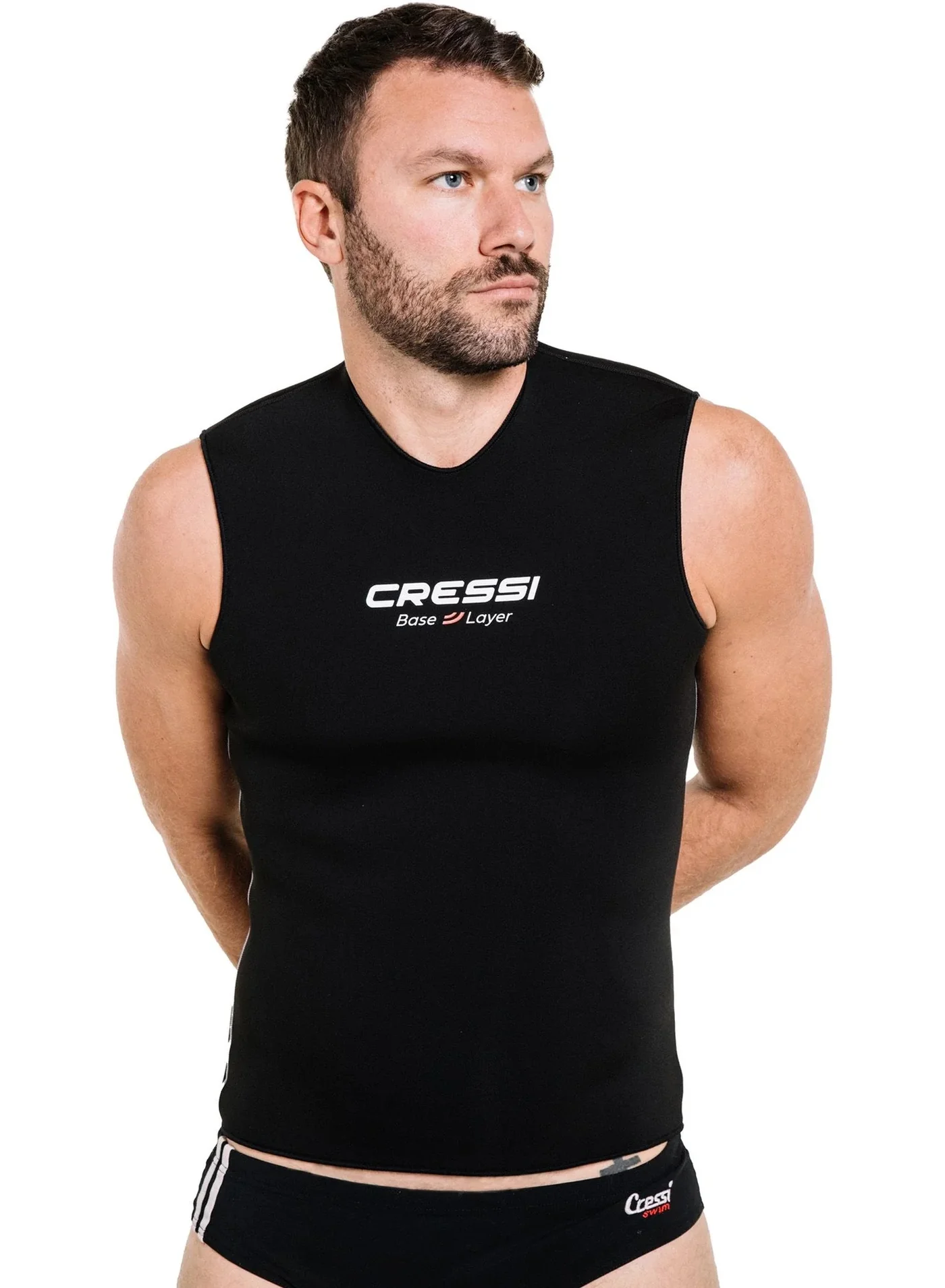 Premium Neoprene Diving Vest Base Layer for Men (2.5mm Thickness, Black) uy69h