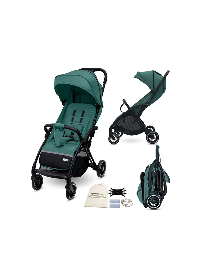 Neobreez Auto Fold Compact Travel Stroller, Lightweight Baby Pushchair with Waterproof UPF 50+ Canopy (Supports up to 22kg) otwnd