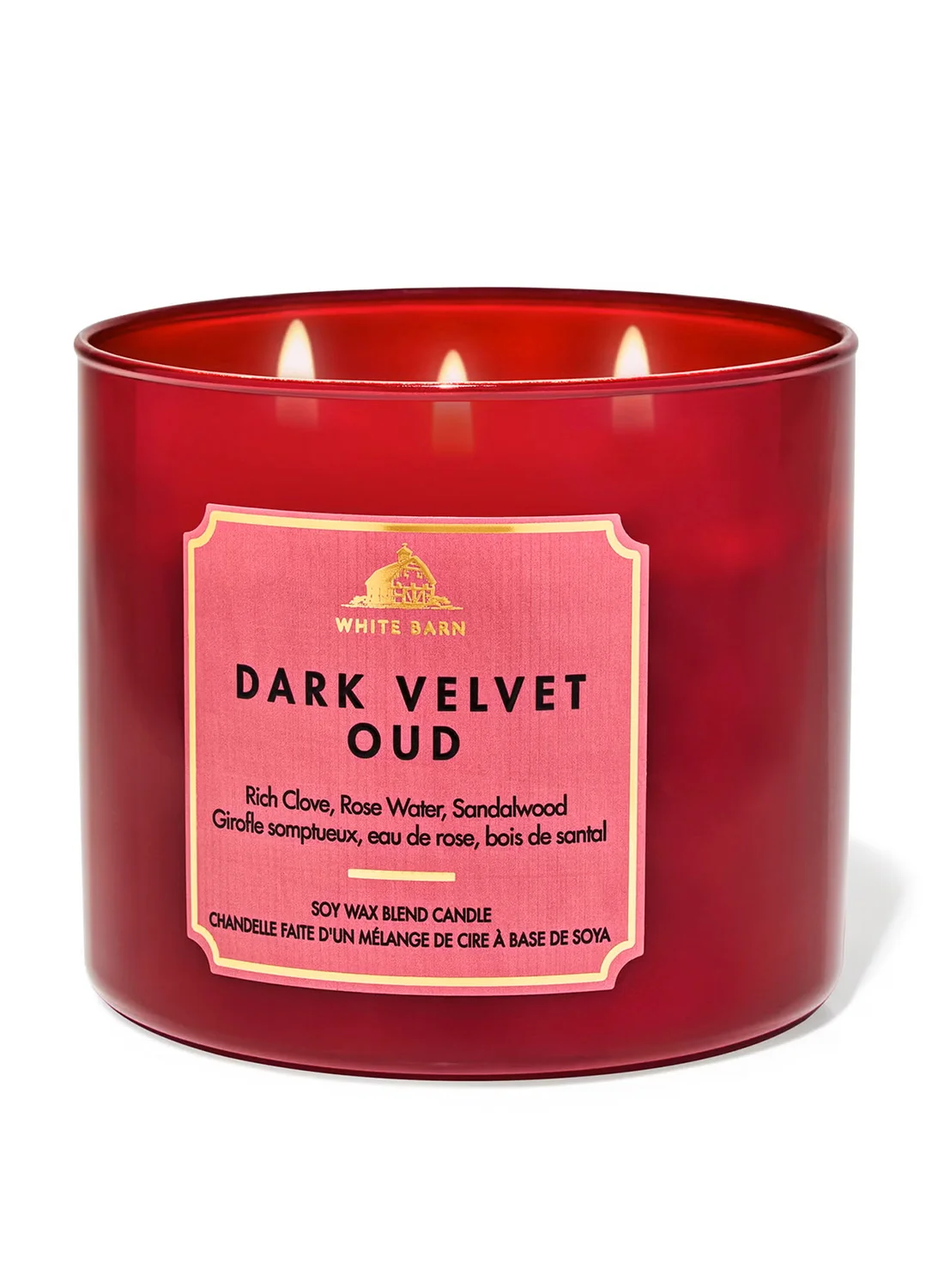 Premium Dark Velvet Oud Scented Candle (3-Wick, 411g) Luxury Home Fragrance for Living Room q2cye
