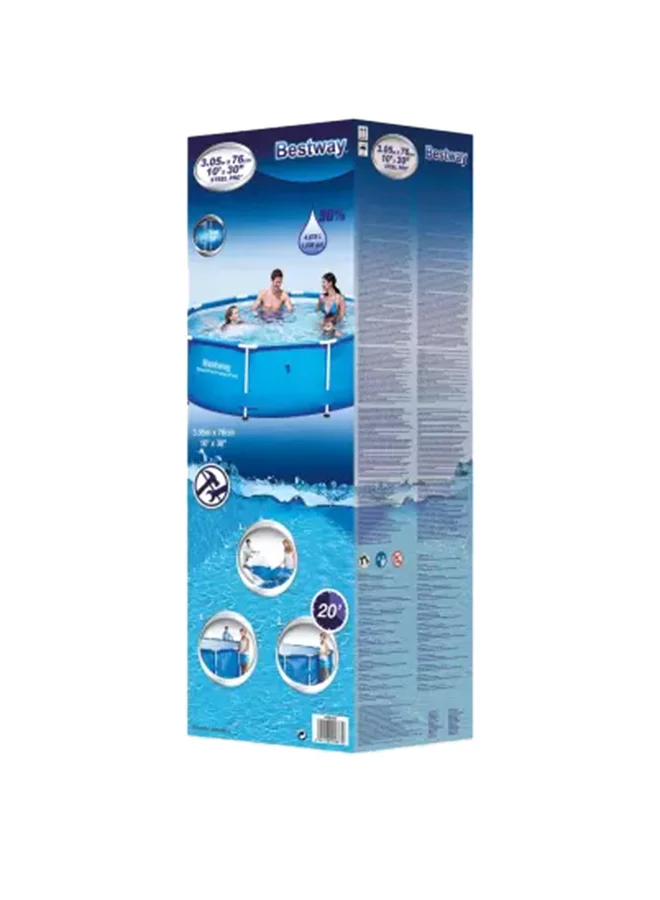 Premium Steel Frame Above Ground Swimming Pool (244x61cm) xqr64