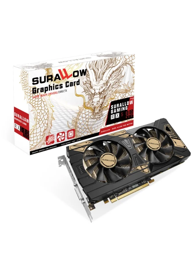SURALLOW Gaming Graphics Card 8GB GDDR5 256-Bit Desktop GPU with Dual DisplayPort and HDMI (8GB) bbzf7