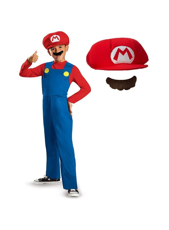 Disguise Classic Plumber Character Costume for Boys (Medium 7-8) v69dw
