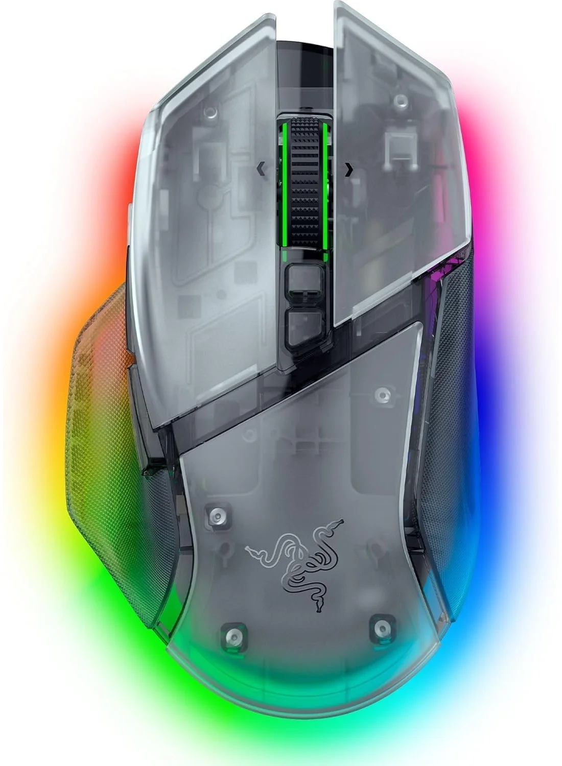 Premium Wireless Ergonomic Gaming Mouse with 11 Programmable Buttons and RGB Lighting (White, 1 Unit) u4lqd
