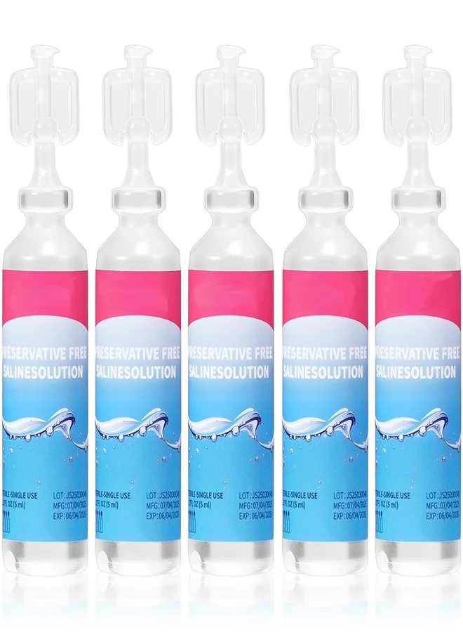BLIPIL 0.9% Saline Solution Sterile Saline Rinse (50 Pack, 5 mL Each) uz99w