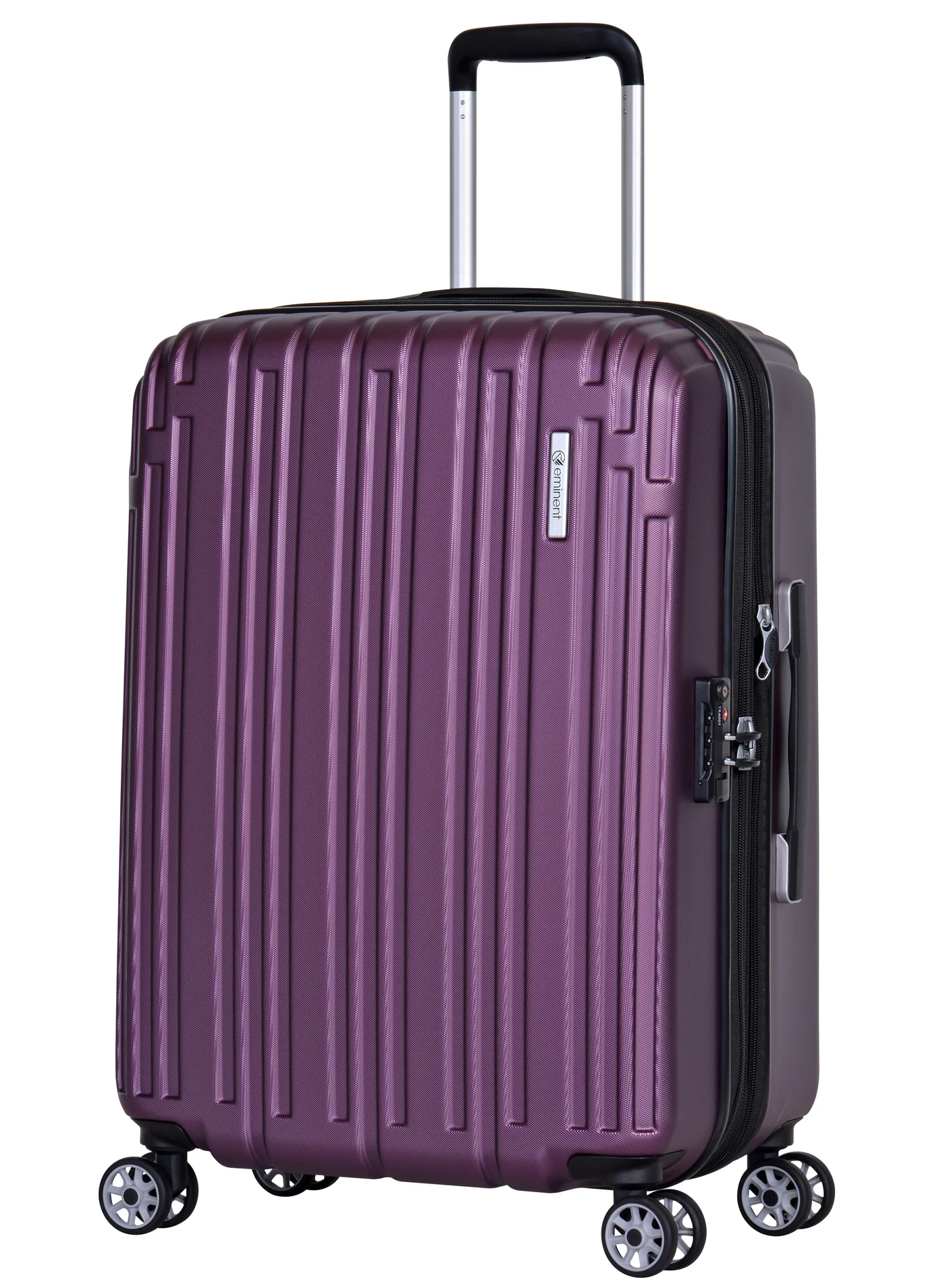 Eminent Hard Case Travel Luggage Polycarbonate Trolley Suitcase with TSA Lock and 4 Quiet Wheels (Purple, 65 cm) tv46v