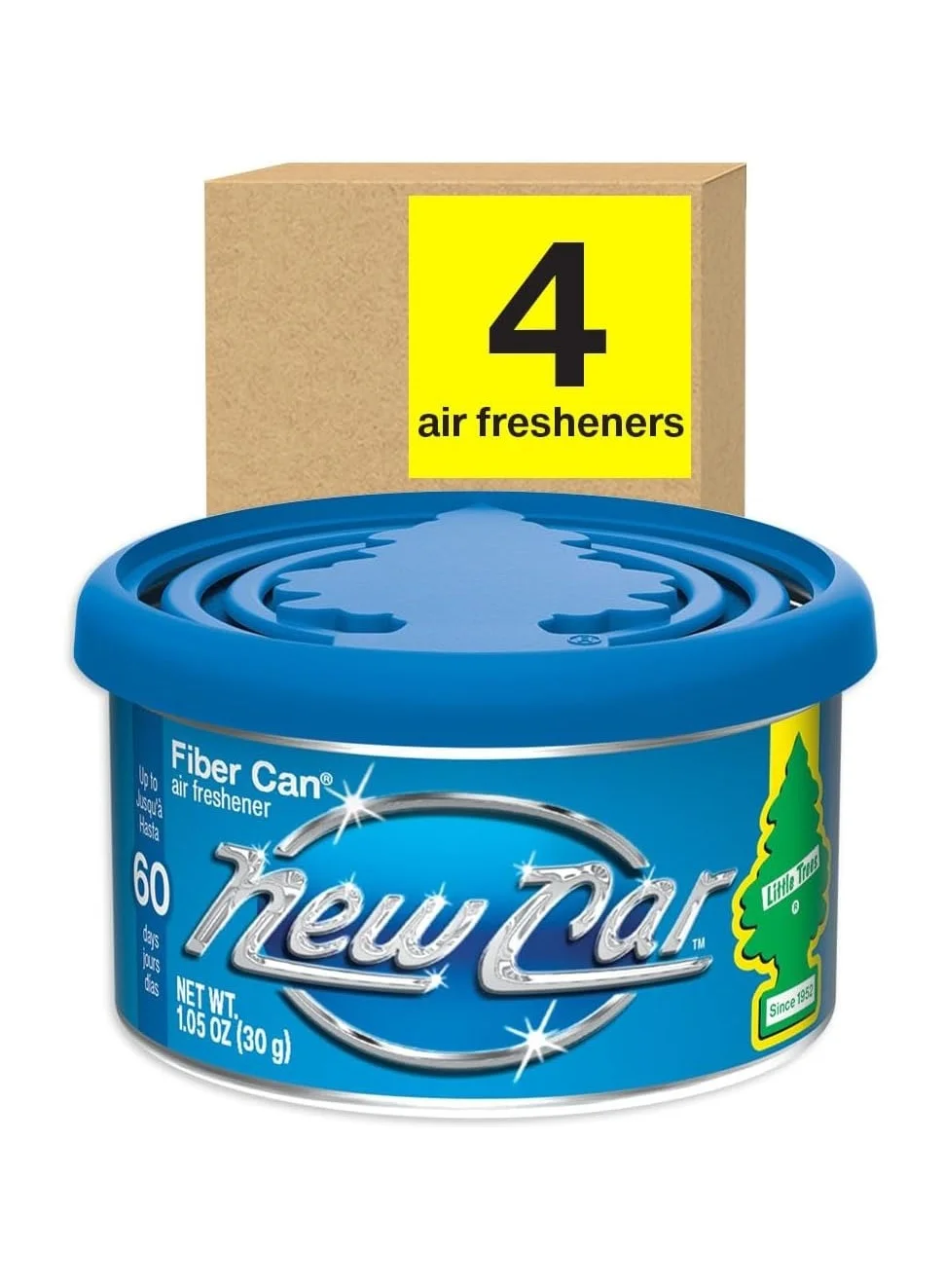 Premium Car Air Freshener Fiber Pot New Car Scent Long-Lasting Fragrance for Auto and Home (4-Pack) x2k1b