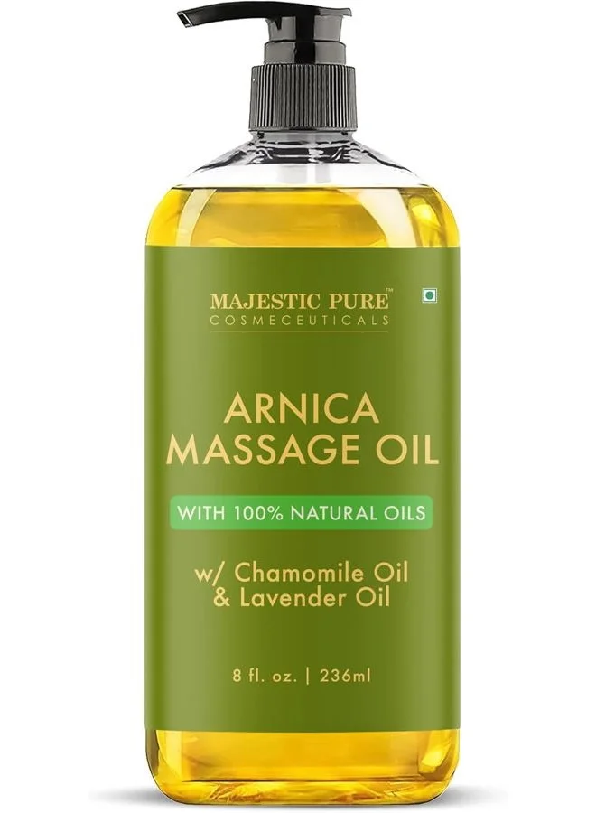 MAJESTIC PURE Arnica Massage Oil Premium Body Care for Relaxation and Muscle Recovery (Unisex, 240 mL) zk0w8