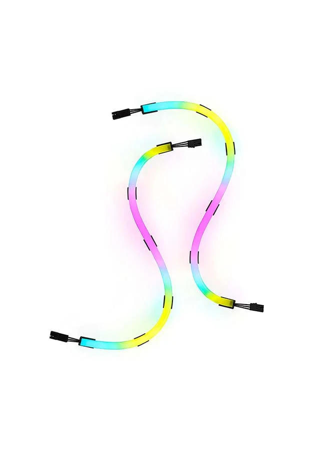 Premium Smart LED Lighting Strip Expansion Kit for PC Gaming Setup (350mm) 7iouo