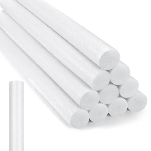 Kathfly Floating Pool Noodles Foam Tubes (White, 12 Pack, 38 cm x 89 cm) Premium Solid Foam for Swimming and Craft Projects q2xa8