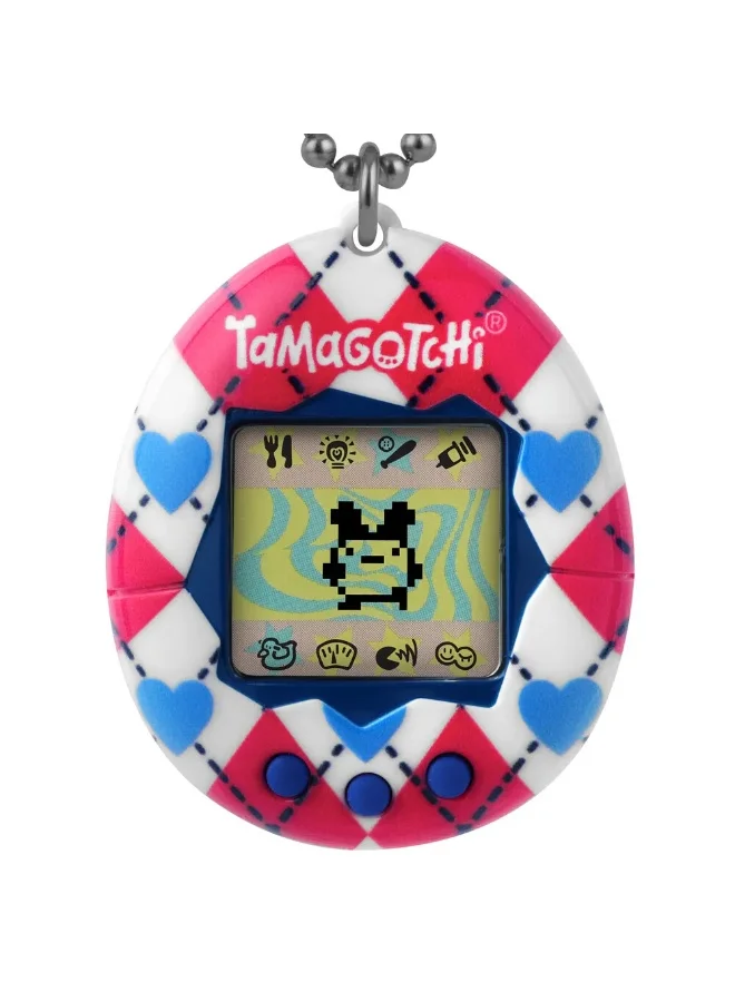 Interactive Digital Electronic Pet Toy with Argyle Heart Design (Battery Operated, 1 Piece) q0wgz