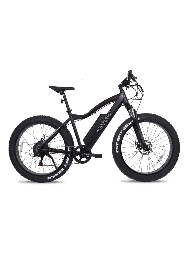 Mogoo Orion Fat Tyre Electric Bike 500W Motor 48V 12.8Ah Battery 7-Speed Dual Disc Brakes Off-Road E-Bike (Black, 26-inch) bhps3