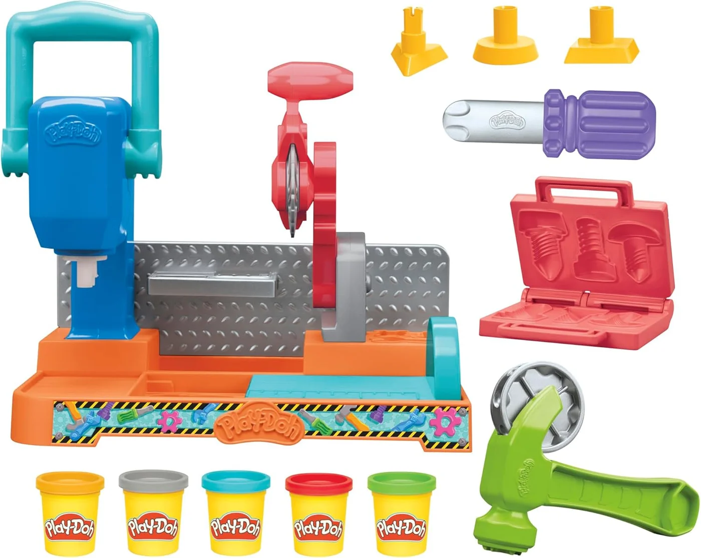Premium Construction Tool Bench Playset for Kids Creative Building Activity Set (Plastic, 1 Set) qeqhq