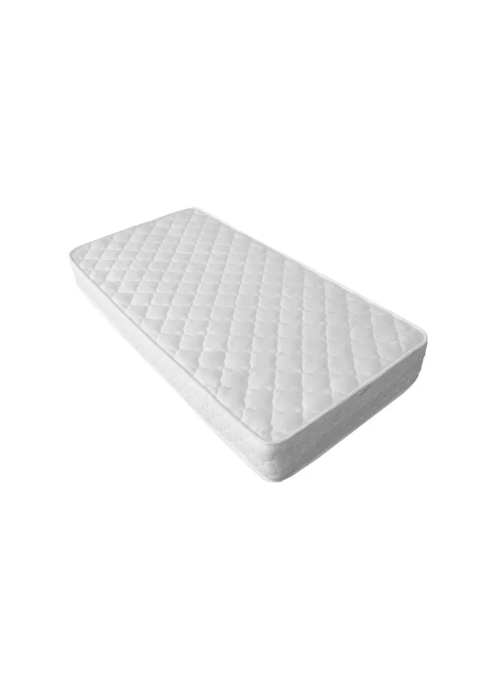 Premium Orthopedic Quilted Mattress Breathable Knitted Cotton Fabric (White, 190x90x10 cm) bcafh