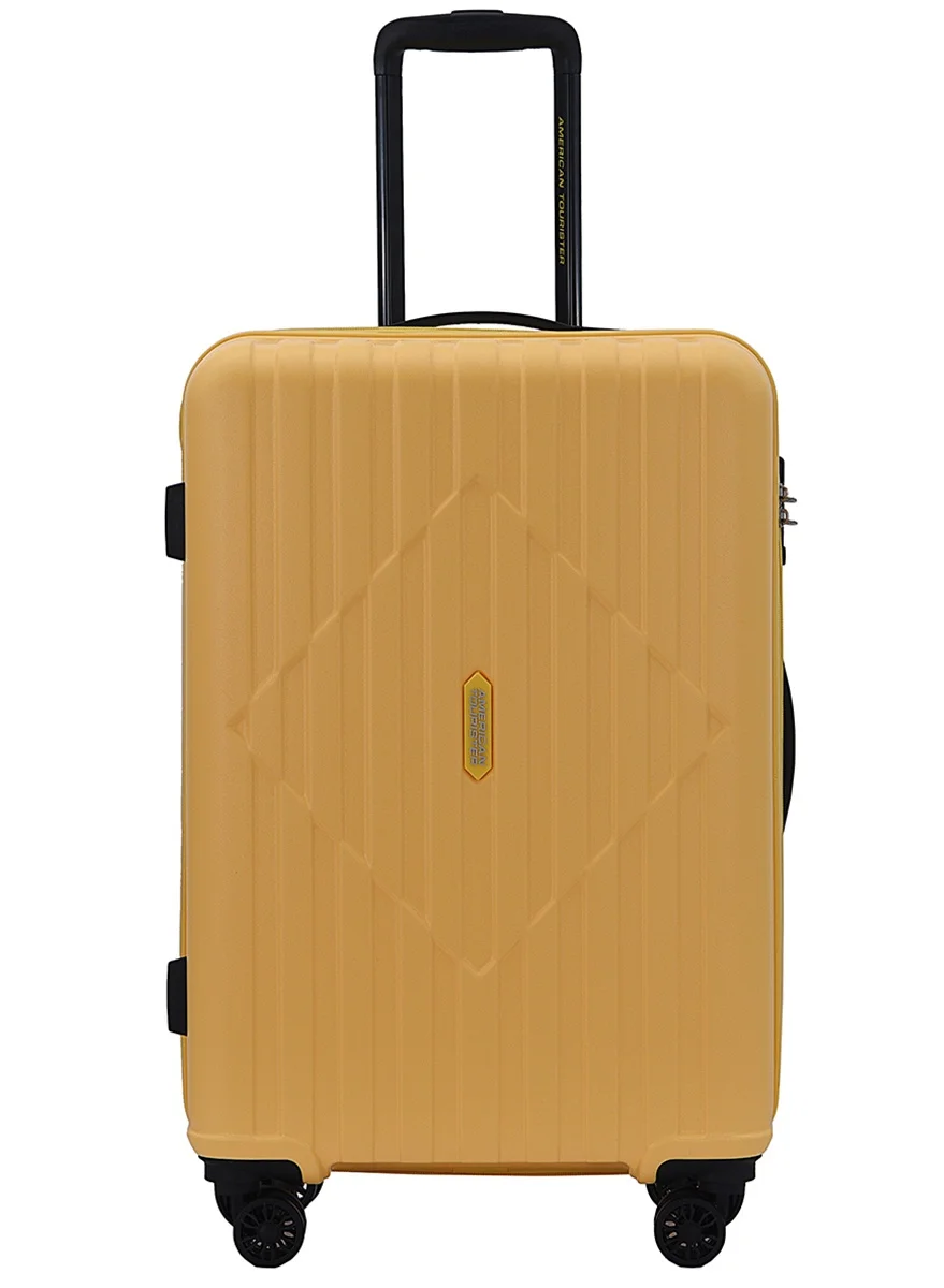 Skytrac DW V2 Spinner Suitcase, Premium Polypropylene Hard Shell, TSA Lock, Scratch-Resistant Travel Luggage (Sunshine Yellow, 68 cm) qky5t