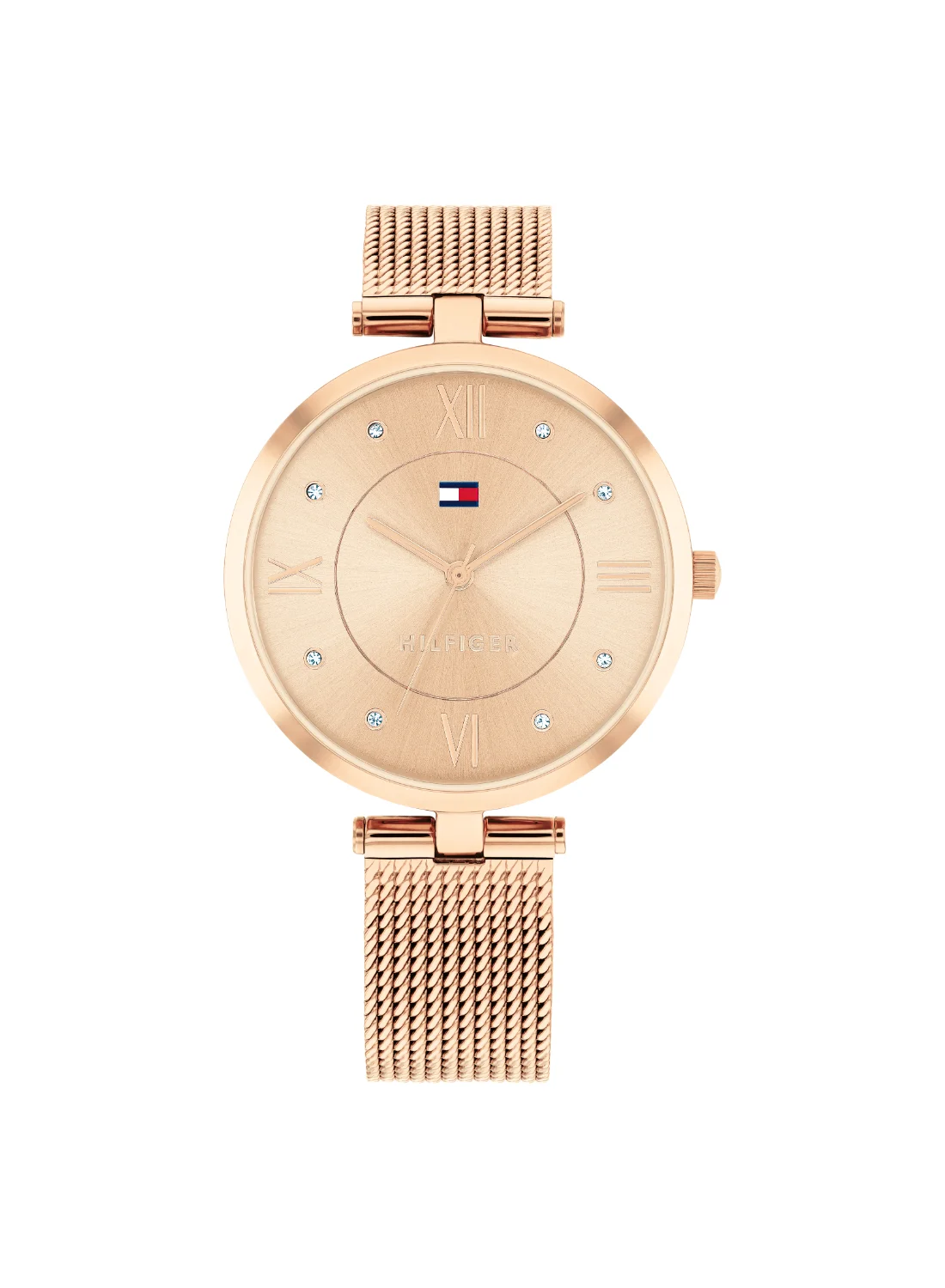 Premium Analog Quartz Wristwatch for Women Rose Gold Stainless Steel Case (One Size) 6zb56
