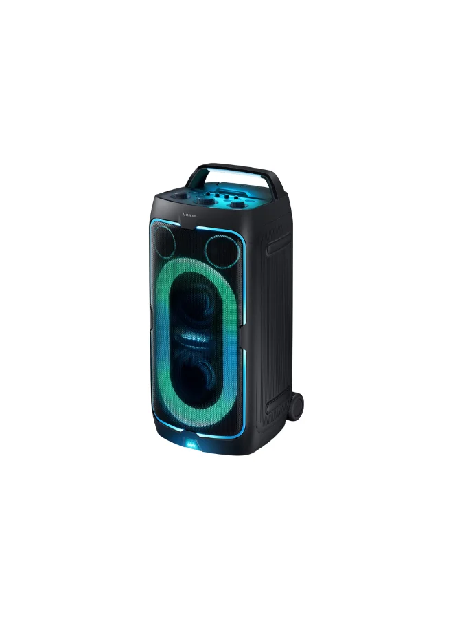Ultra-HD Party Sound Tower Speaker 240W High Power with LED Lighting and Water-Resistant Design (Black) 2nztq