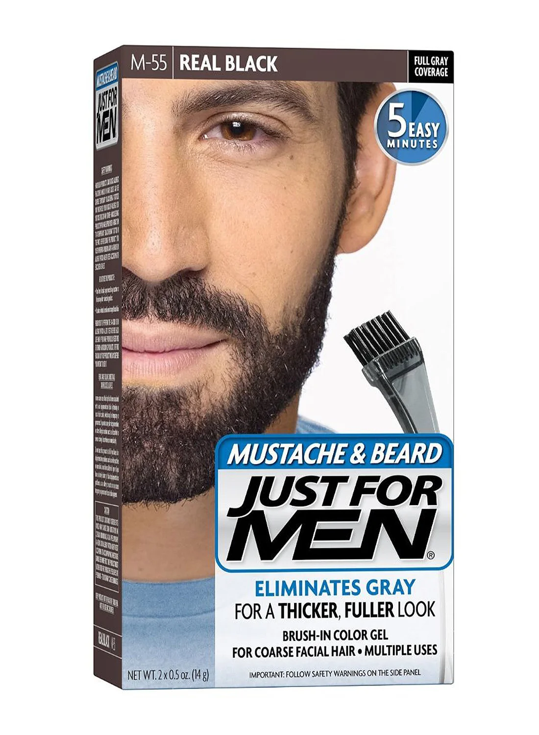 Premium Beard and Mustache Grooming Brush (Black, 28g) mao1y