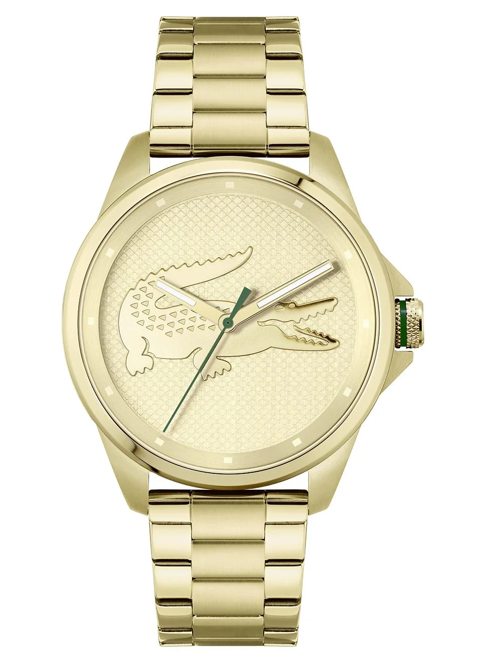 LACOSTE Le Croc Analog Quartz Watch with Champagne Dial (Gold, 42mm) f25yh
