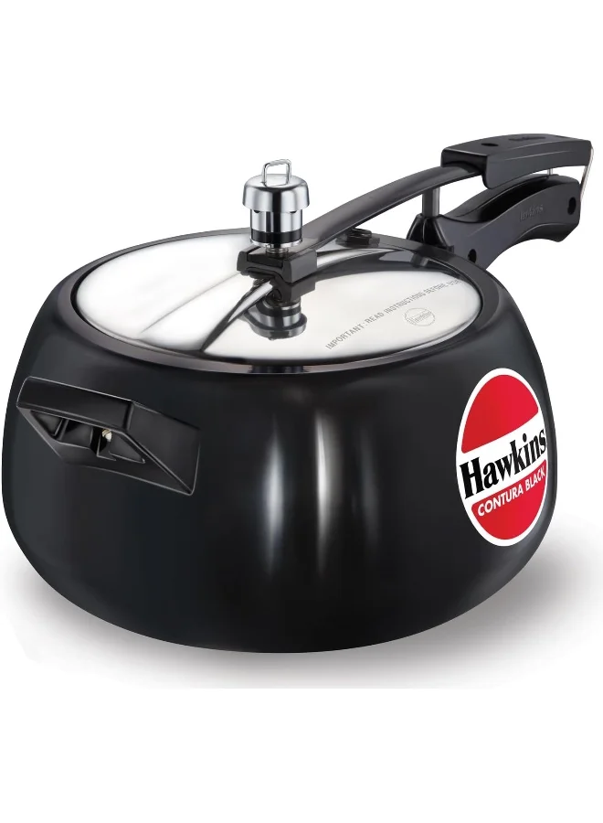 Hawkins Contura Hard Anodised Pressure Cooker Premium Aluminum Kitchenware (Black, 5 L) 11q5u