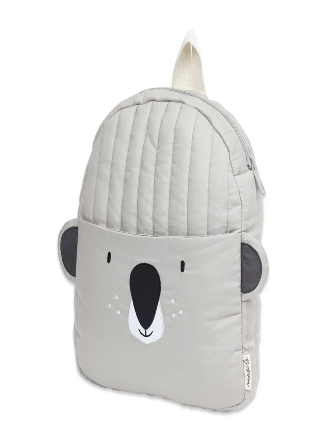 Masilo Kids Animal Theme Backpack Premium Organic Cotton Toddler School Bag (Grey, 25cm x 20cm x 10cm) j72nv