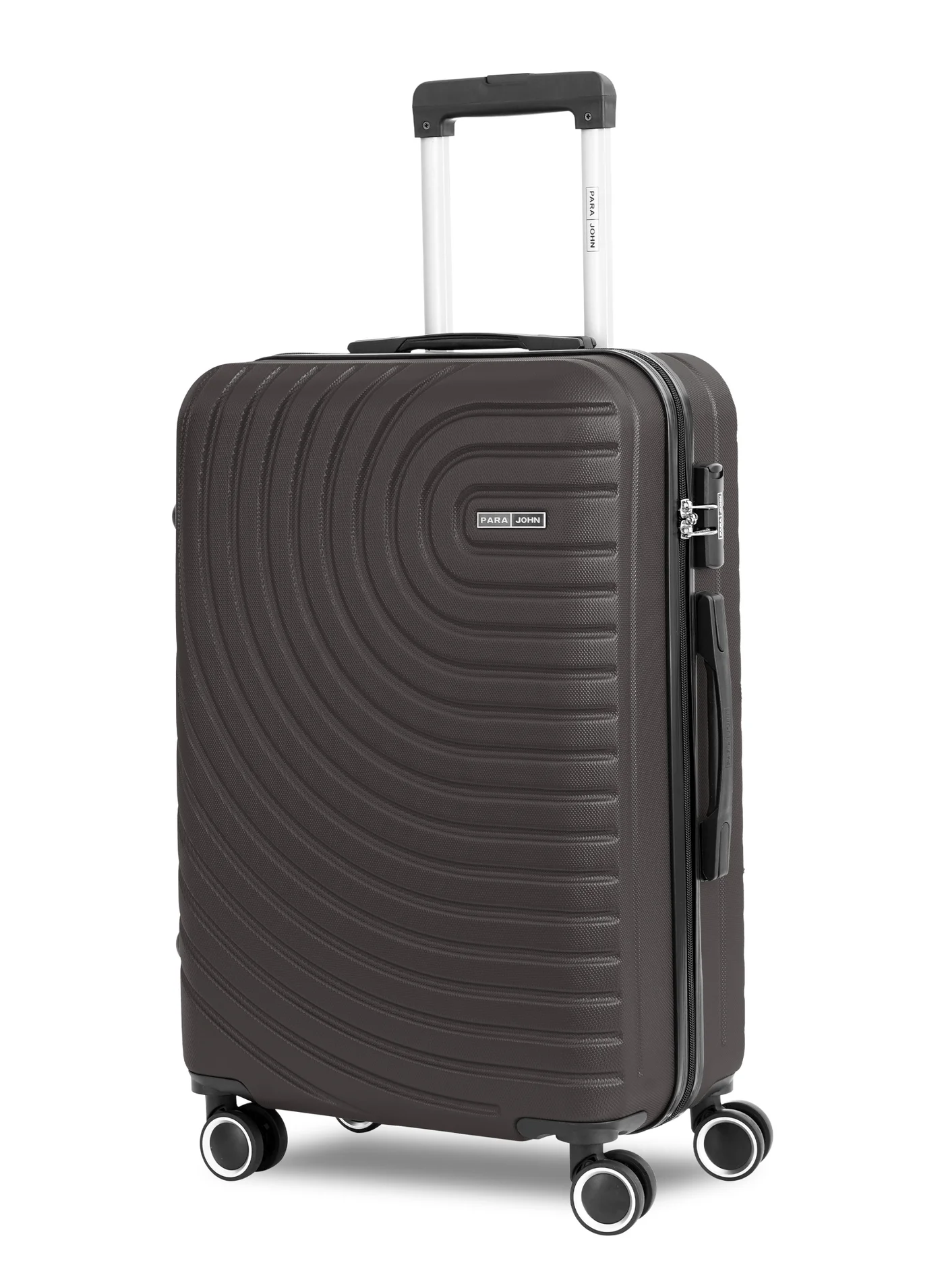PARAJOHN Medium 24-Inch Hardshell Luggage Trolley (Dark Grey, 61 cm) Lightweight 4-Wheel Spinner Suitcase 7r9bq