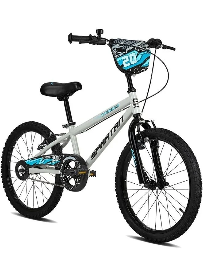 Spartan Thunder Kids Bike 20-Inch Single Speed Lightweight Aluminum Frame (Gray, 20-Inch) h7dak
